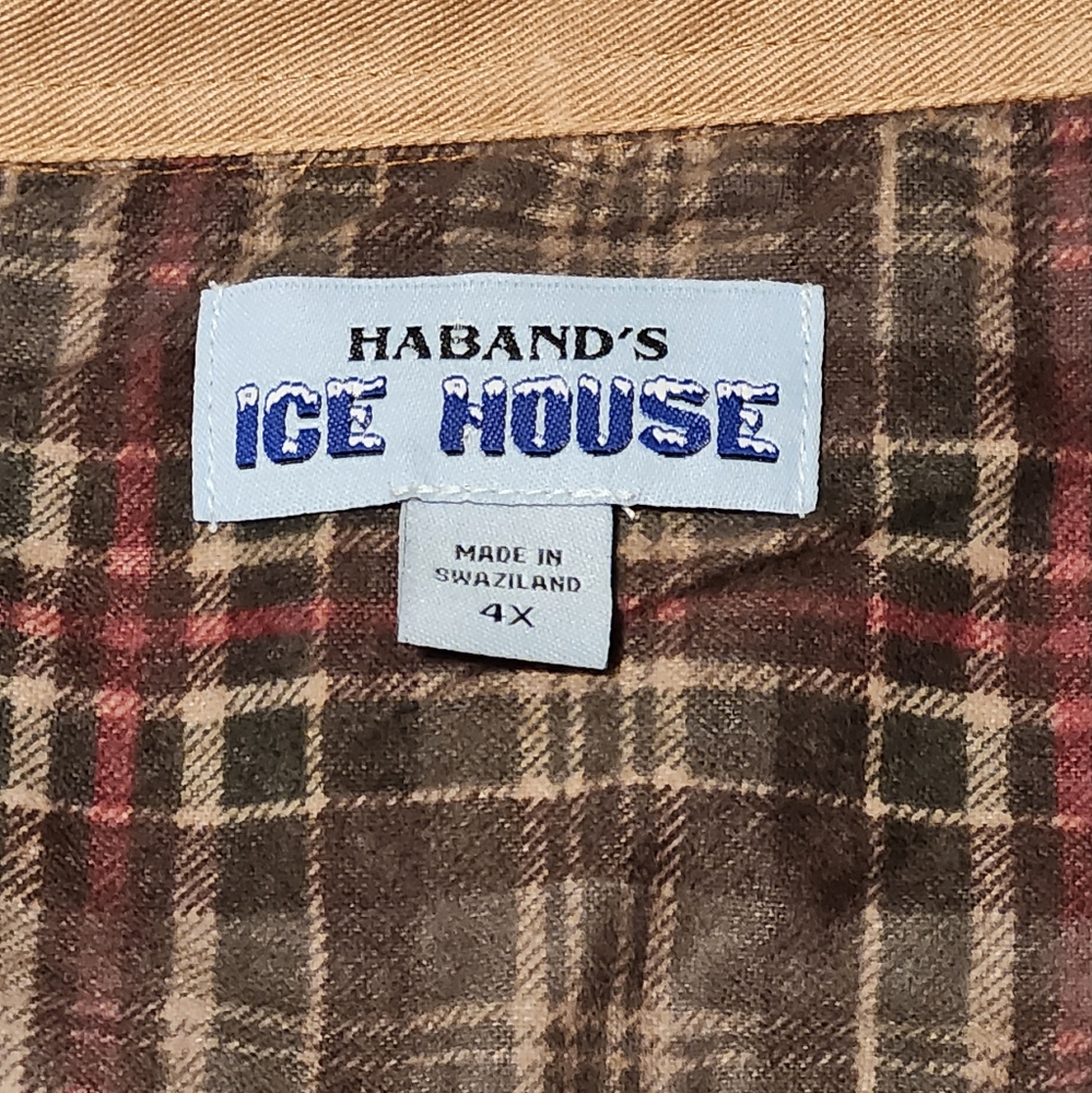 Never Used Men's Haband Flannel Lined Snap-up Shirt 4XL - Picture 5 of 5